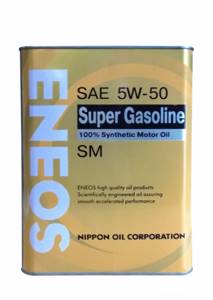 Моторное масло Eneos Super Gasoline Synthetic SAE 5w50, 4л